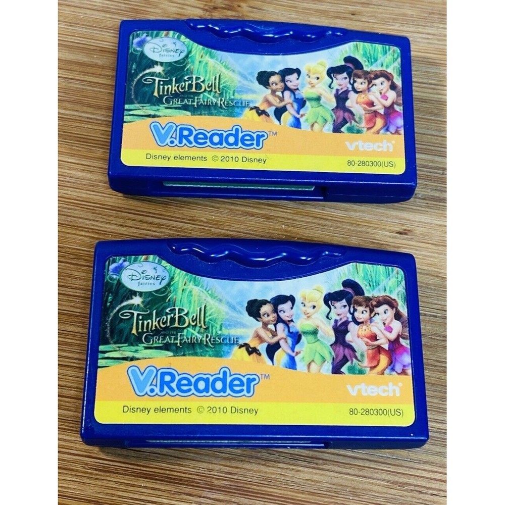 VTECH V.READER DISNEY FAIRIES TINKER BELL &THE GREAT FAIRY RESCUE GAME CARTRIDGE